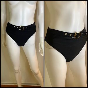 Forever 21 High Waist Buckle Swimsuit Bottom Size Small